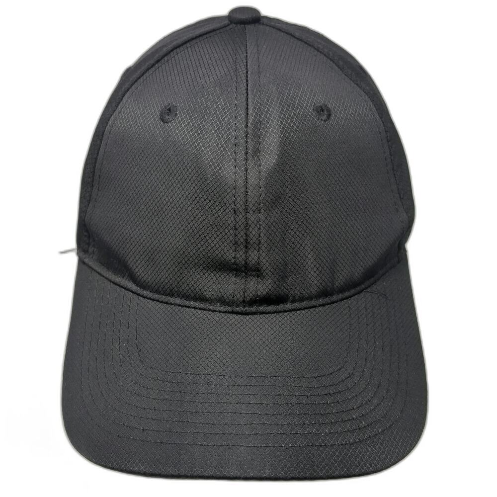 Happy Chef Baseball Cap Black One Size Polyester Ripstop Textured Strapback Hat